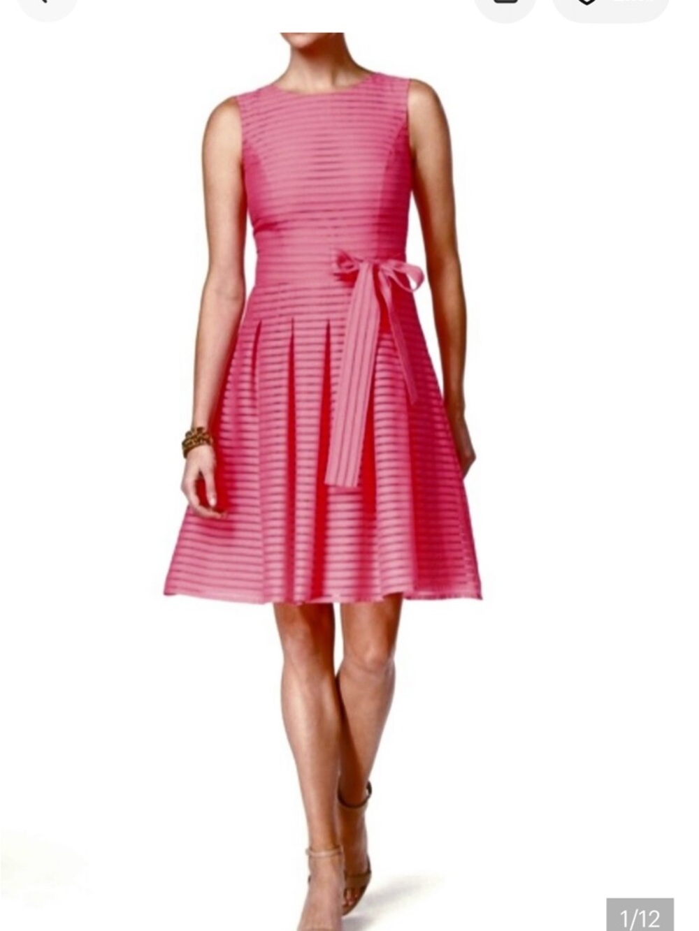 Tommy Hilfiger Vibrant Pink Textured Dress
